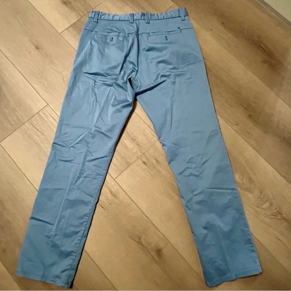 Calvin Klein Men's Sateen Casual Pants Nocturnal‎ Blue 34x31.5” Cotton Office - Picture 3 of 11